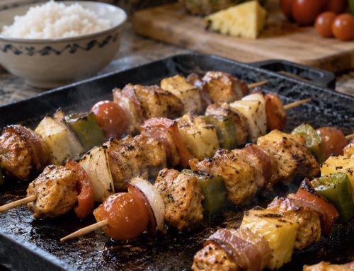 Brochetas tropicales de pollo, cómo prepararlas en casa